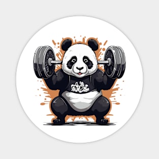 panda at gym Magnet